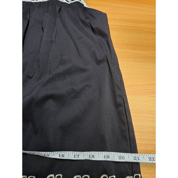 BCBG MaxAzria Dress 4 Black Sundress Geometric Boho Pockets Adjustable Strap - Picture 6 of 15